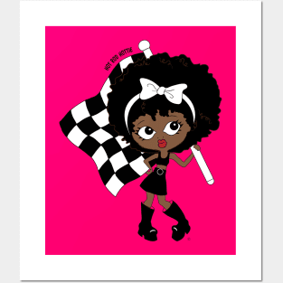 Hot Rod Hottie, Winner Takes All! Race Day, Black Race Fans Posters and Art